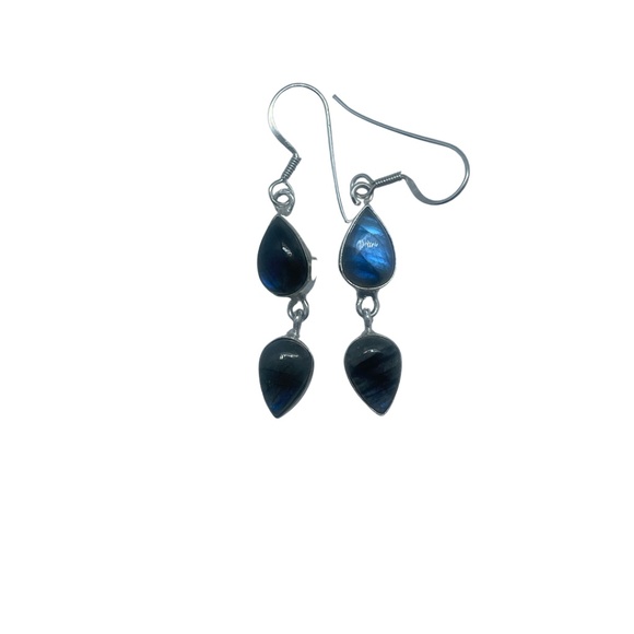 Blue Labradorite Earrings - Picture 1 of 1